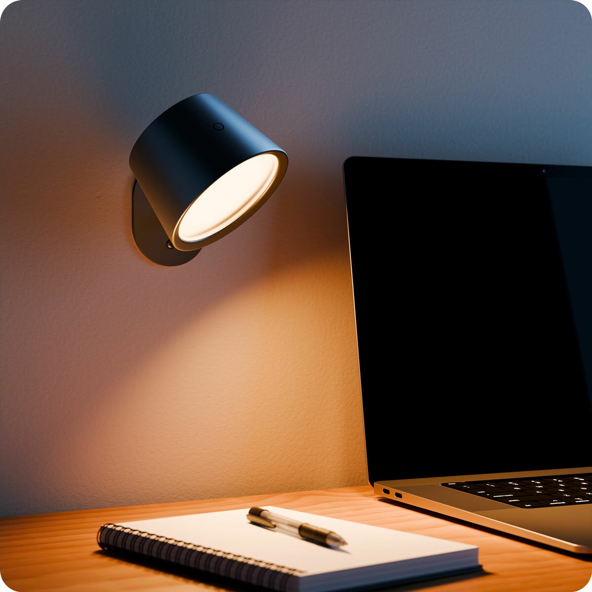 Globe Rechargeable Black Portable Wall Light, 2 Pack - Black Globe Rechargeable Black Portable Wall Light, 2 Pack - Black