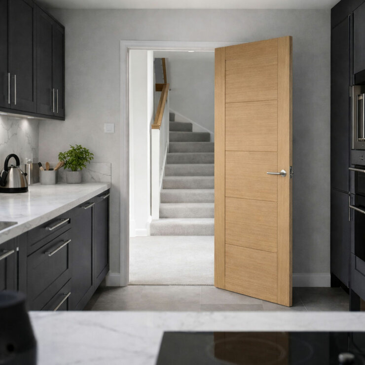 Mendes Internal Prefinished Internal Door - Oak Cotswold in 3 Sizes