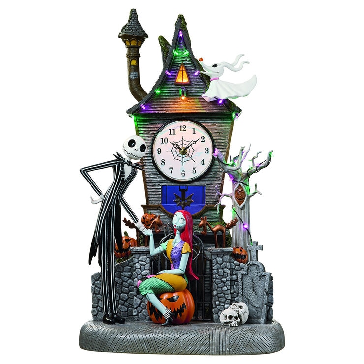 Halloween 21 inch ( 55cm) NBC Animated Clock Tower With Lights And Music