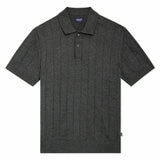 Chaps Men's Ribbed Knit Polo in Charcoal Chaps Men's Ribbed Knit Polo in Charcoal