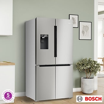 Bosch KFI96APEAG, Series 6, Freestanding Multi Door Fridge Freezer, E Rated in Silver