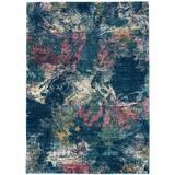Fusion Deep Navy Abstract Rug, 160 x 221 cm