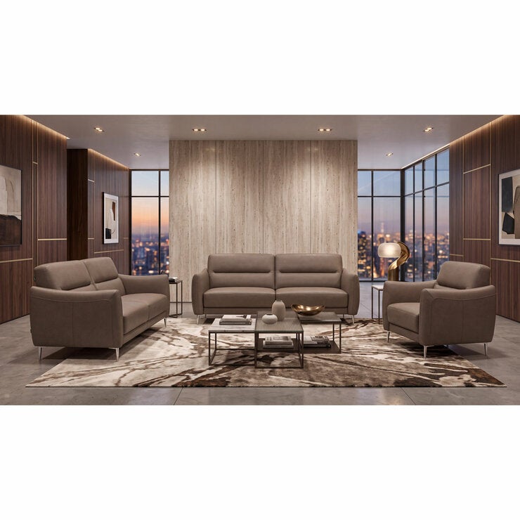 Nicoletti Jupiter Taupe Leather 2 Seater Sofa Nicoletti Jupiter Taupe Leather 2 Seater Sofa