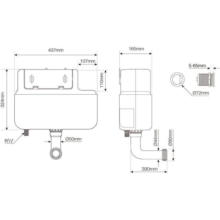 Tavistock Comfort height cistern