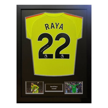 David Raya Signed Framed Arsenal Football Shirt