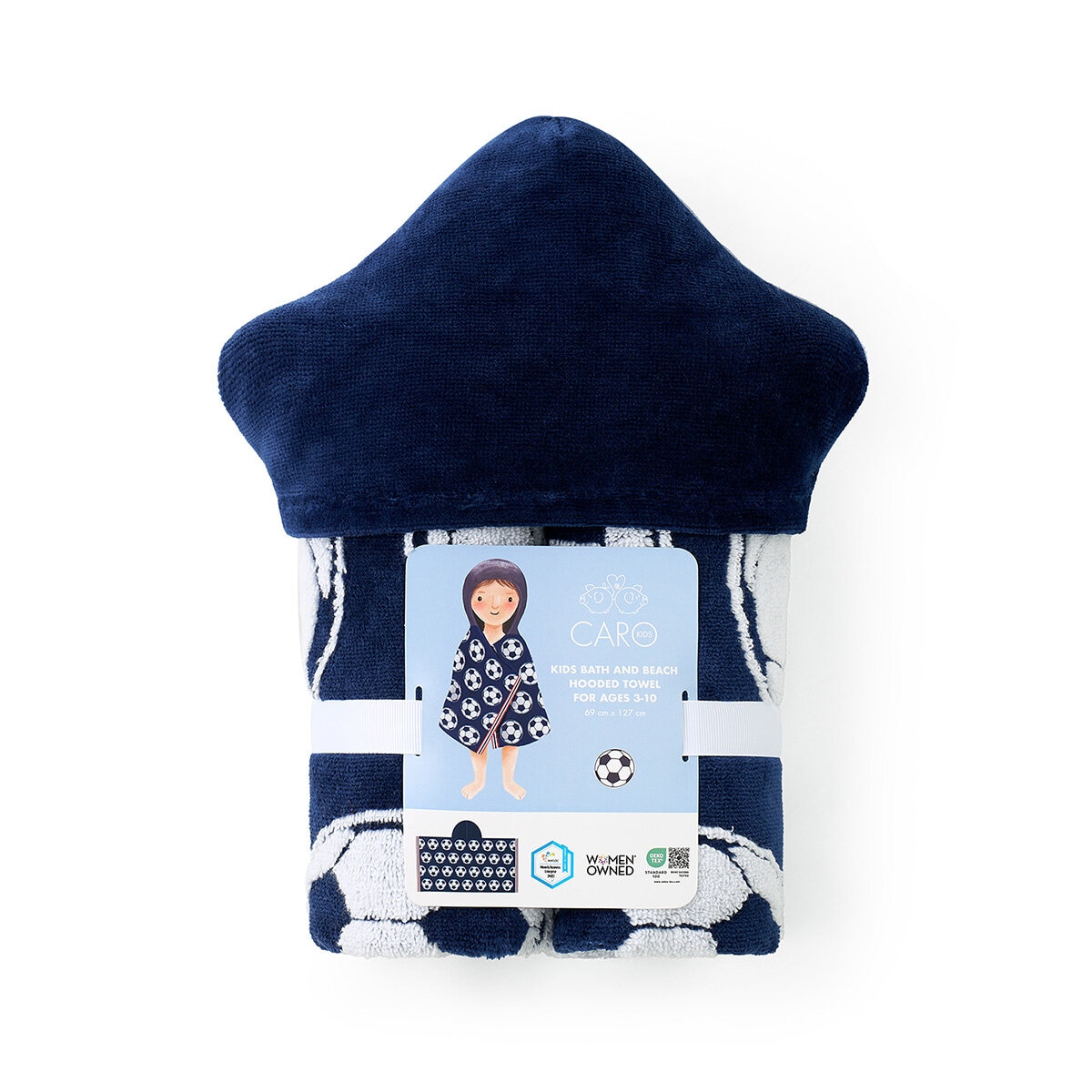 Caro Home Kids Bath & Beach Dark Blue Hooded Towel