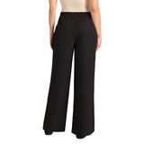 Matty M Women's Pinstripe Pant in Black