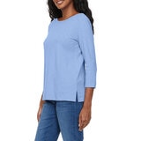 Kirkland Signature Ladies Boatneck Tee in Blue