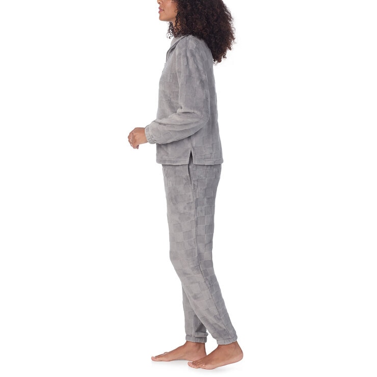 Jane & Bleecker Plush Lounge Set in Grey, Extra Large