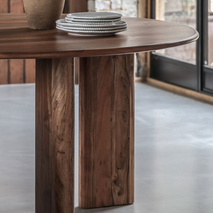 Gallery Borden Acacia Round Dining Table, Seats 4 Gallery Borden Acacia Round Dining Table, Seats 4