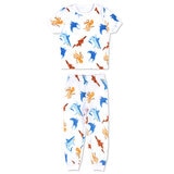 Pekkle Summer Pyjama 4 Piece Set in Octopus & Sharks