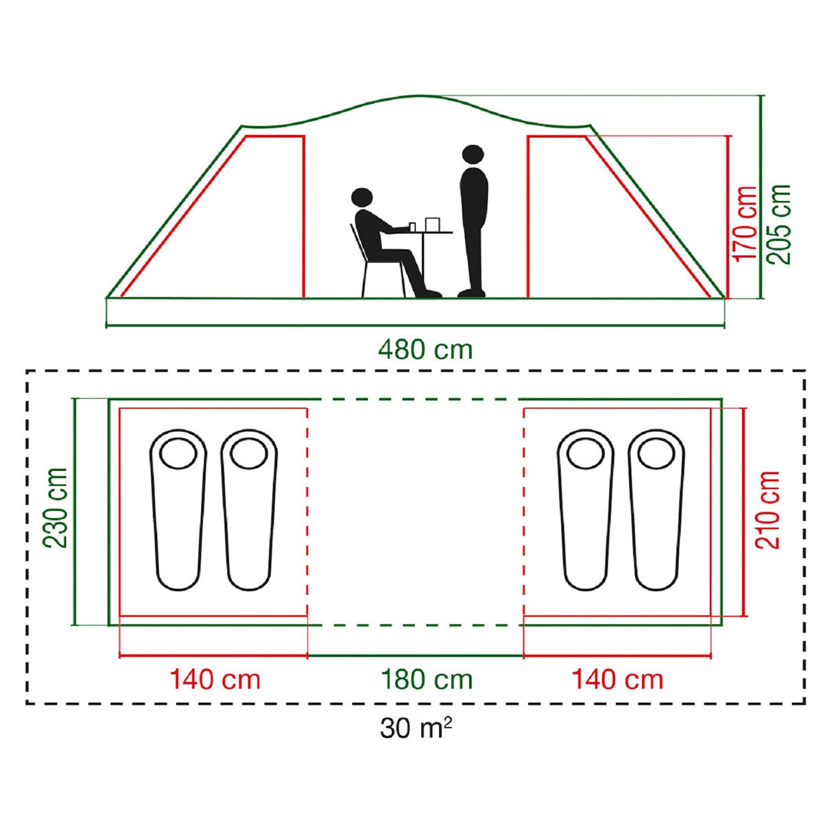 Coleman Spruce Falls Family Tent, 4 Person