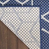 Nourison Horizon Geometric Indoor / Outdoor Rug in 2 Sizes, Navy