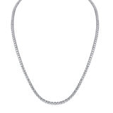 8.60ctw Round Brilliant Cut Diamond Necklace, 18ct White Gold
