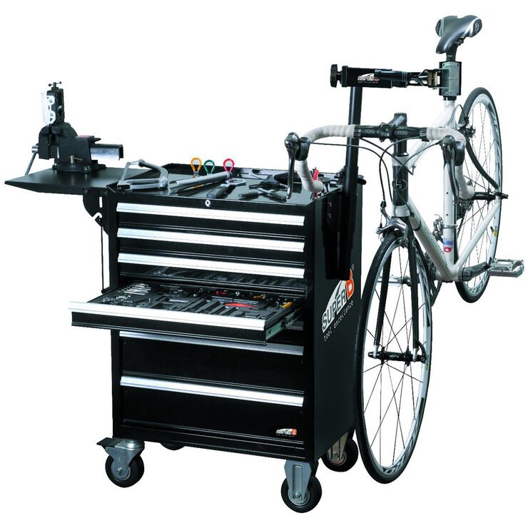 The SuperB Complete Work Bike Station with 102 Bike Tools Costco UK
