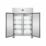 Contender FZU011 Commercial 1200L Double Door Freezer, E Rated in Stainless Steel