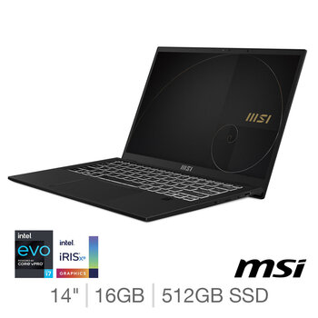 MSI Summit E14, Intel Core i7, 16GB RAM, 512GB SSD, 14 Inch Laptop, 9S7-14F121-048