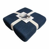 Safdie Cotton Blend Blue Jersey Blanket, 224 x 234 cm Safdie Cotton Blend Blue Jersey Blanket, 224 x 234 cm