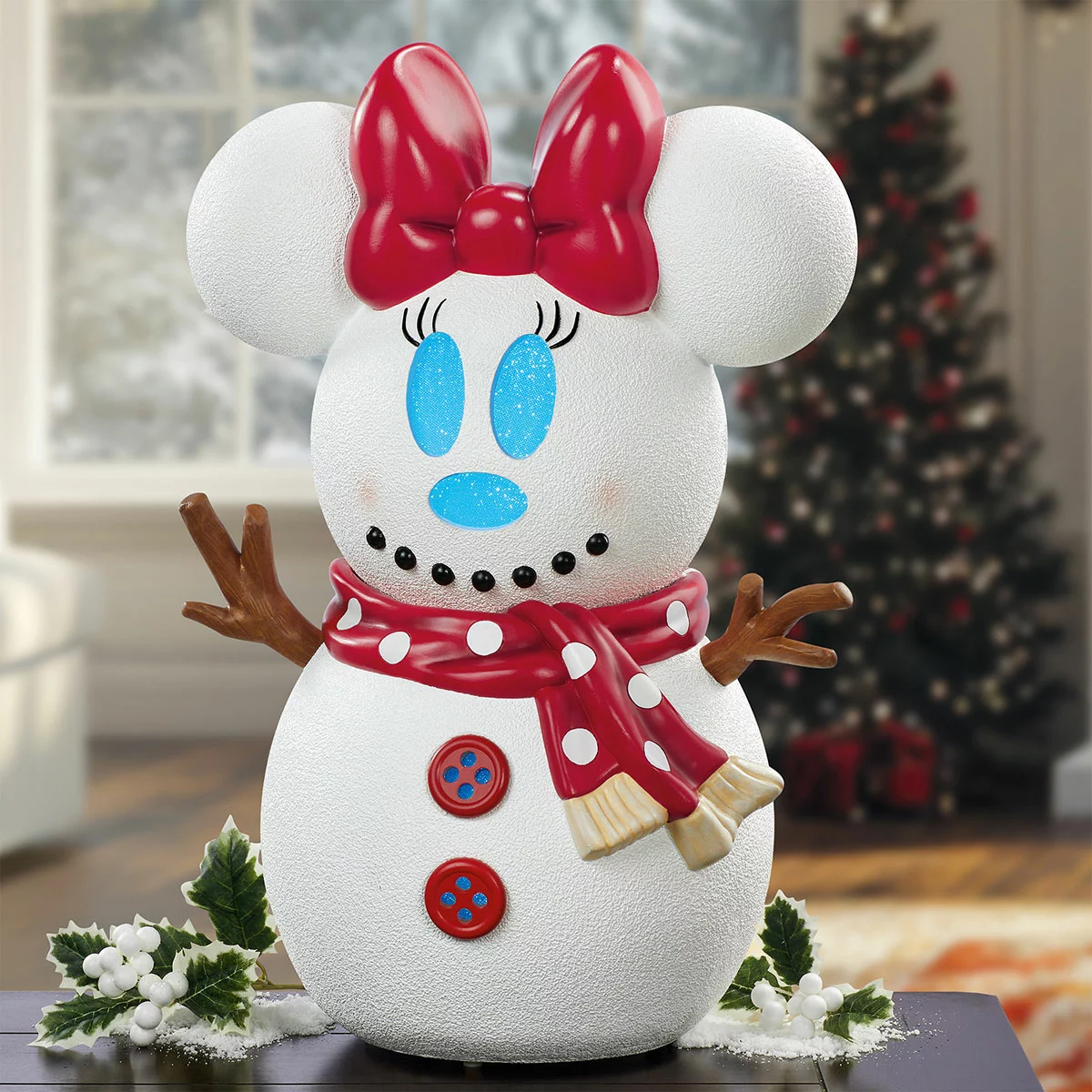 22 Zoll Disney Mickey & Minnie Schneemann mit Lichtern und Musik - Bild 9 von 11