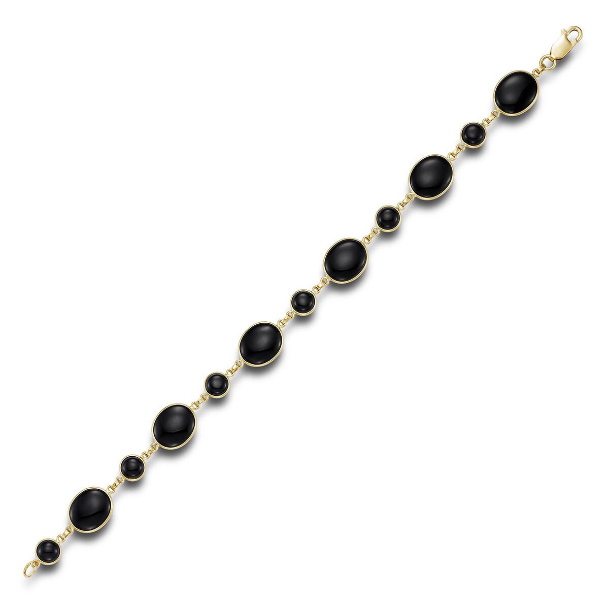 Black Onyx Bracelet 14ct Yellow Gold Costco UK Costc