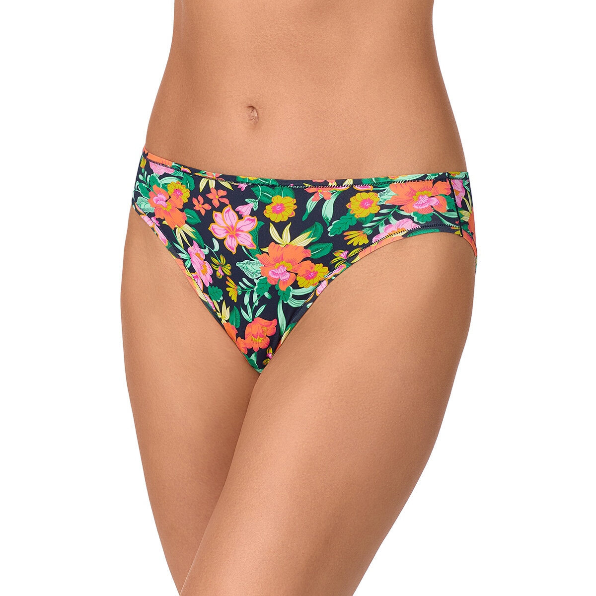 Room Service Ladies Printed Brief 5 Pack in Black Floral