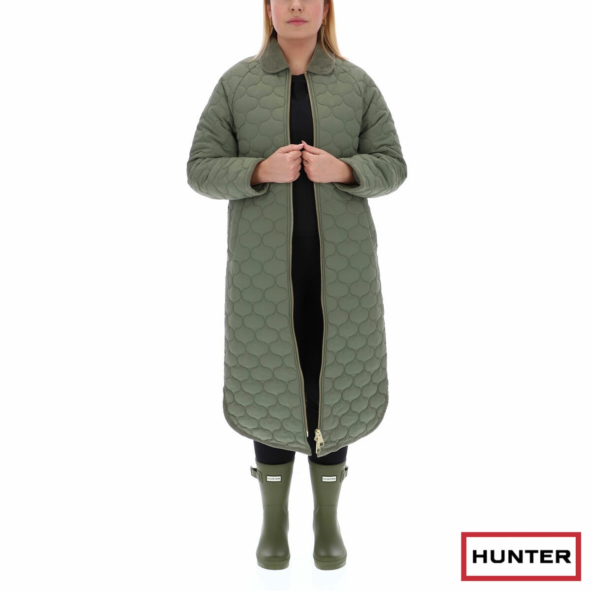 Hunter Women's Quilted Coat in Green