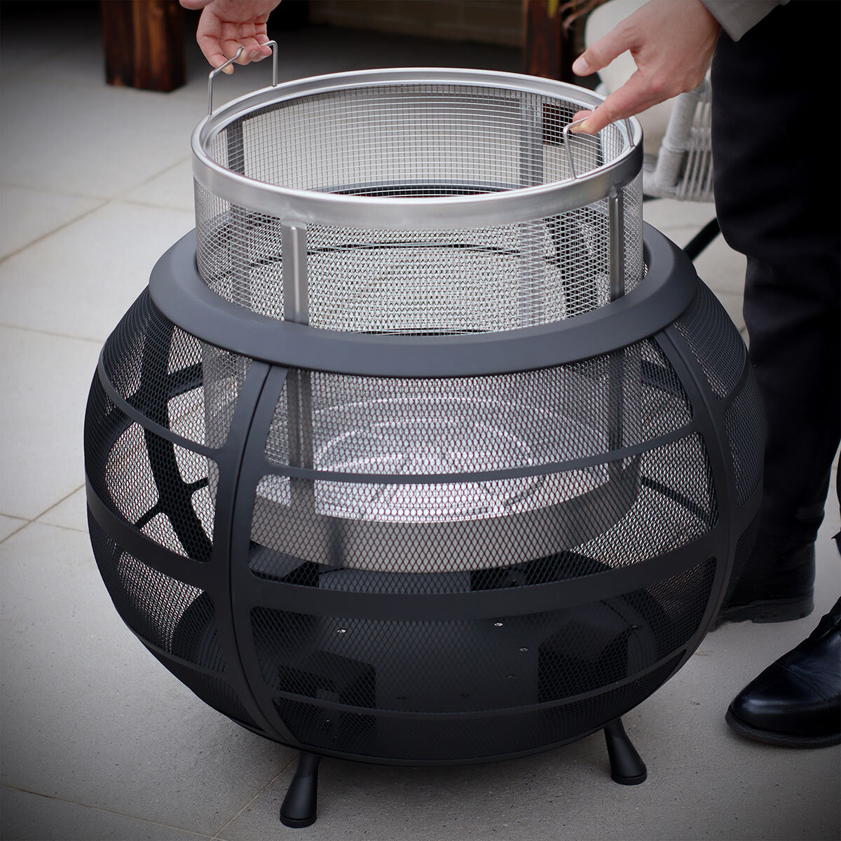 Removeable stainless steel mesh