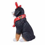 26 inch Christmas Dog Greeter - Bernese With Antlers
