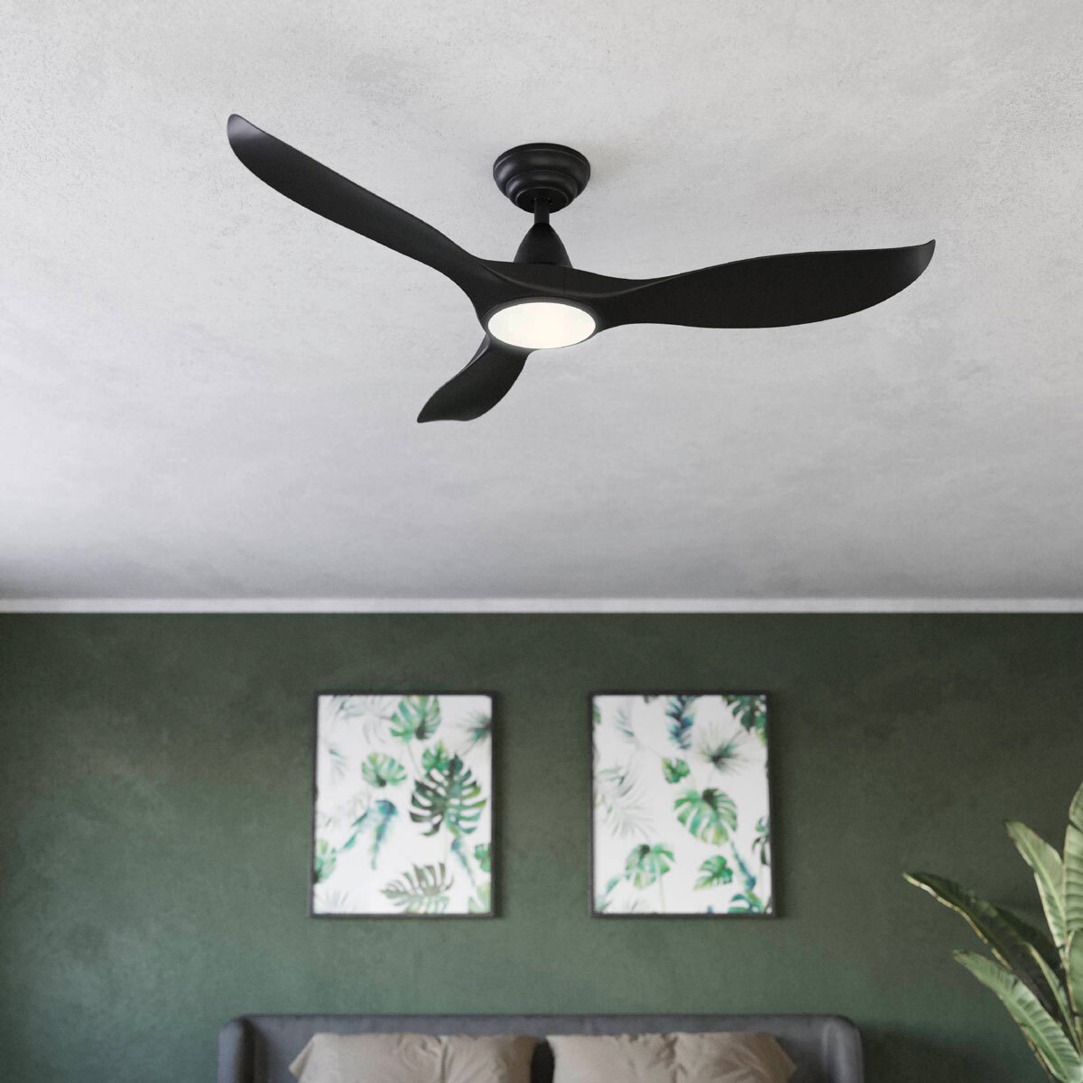 Eglo Cirali 3 Blade (132cm) Indoor Ceiling Fan with DC Motor, LED Light and Remote Control, available in 2 Colours