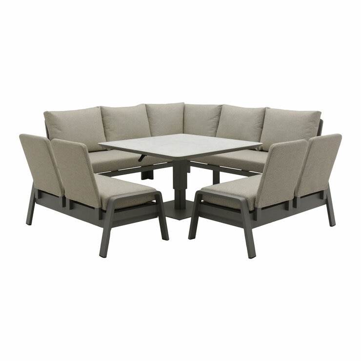 Bramblecrest Malta 4 Piece Deep Seating Patio Set with Height Adjustable Table Bramblecrest Malta 4 Piece Deep Seating Patio Set with Height Adjustable Table