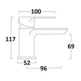 Tavistock Nation Mini Basin Mixer Tap with Click Waste