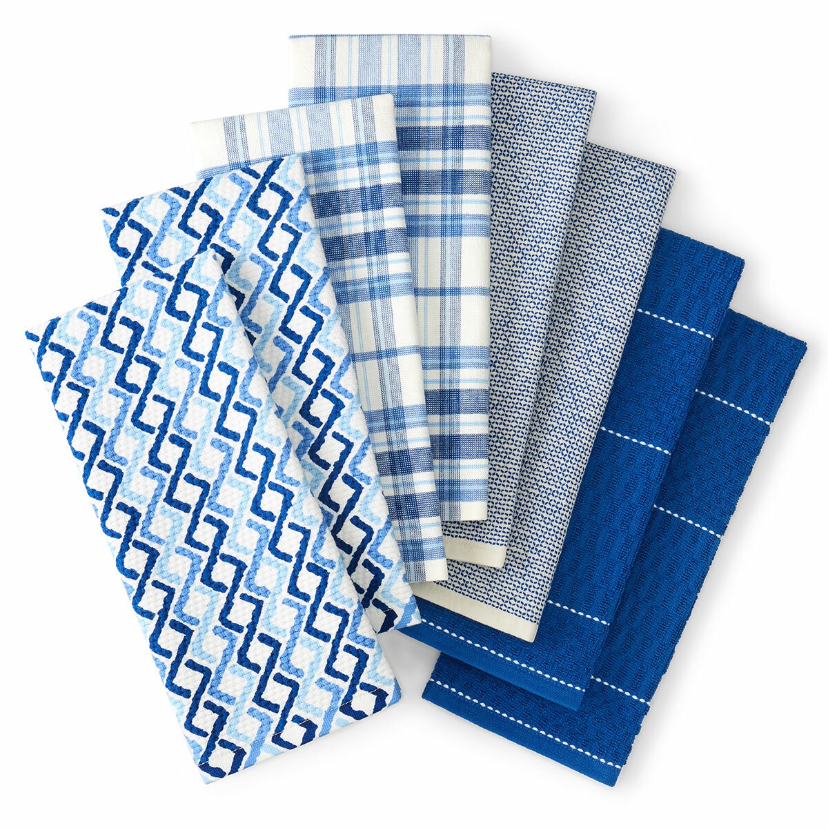 Kelly Collection Kitchen Towels 8 Pack, in 3 Colours