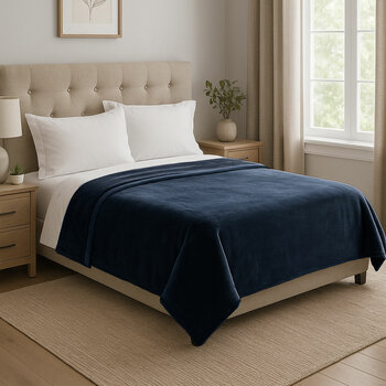 Kirkland Signature Queen Plush Blanket in 2 Colours, 248 x 233 cm Kirkland Signature Queen Plush Blanket in 2 Colours, 248 x 233 cm