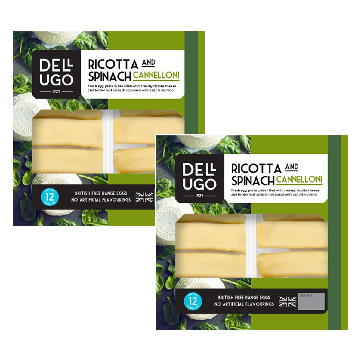 Dell' Ugo Ricotta & Spinach Cannelloni, 2 x 300g