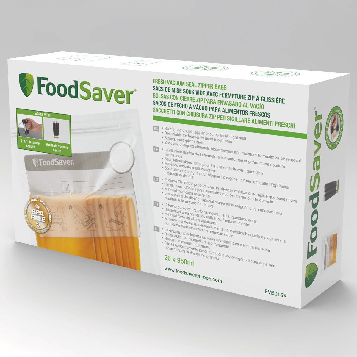 FoodSaver Vacuum Zipper Bags 26 Pack, FVB015X01 Costco UK