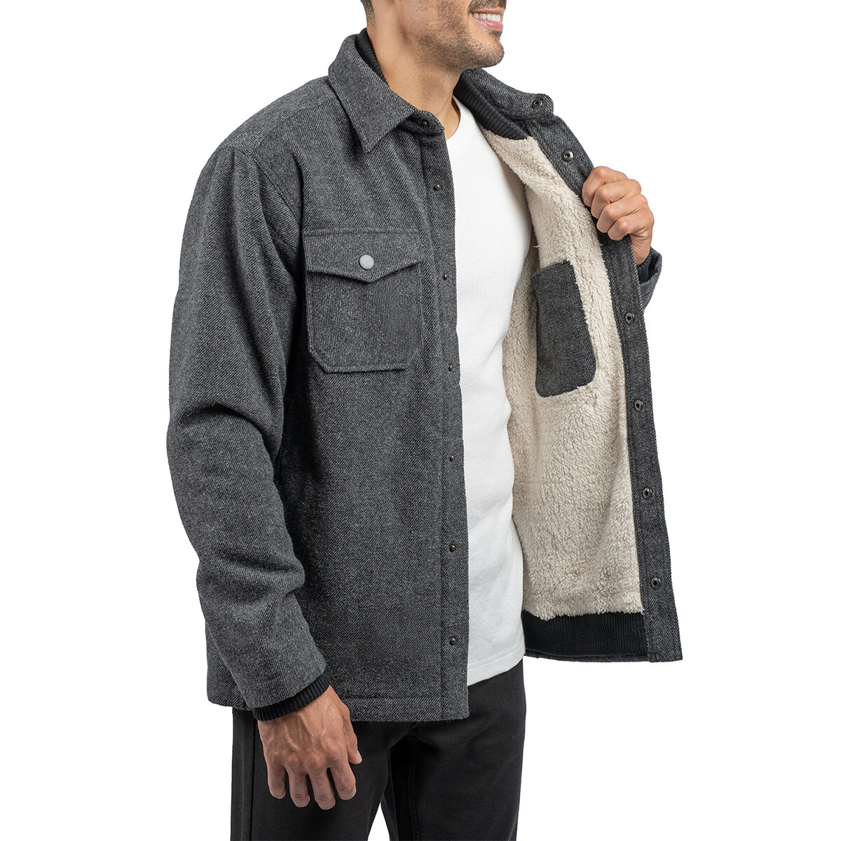 Jachs Sherpa Lined Shirt Jacket