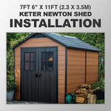 Installation for Keter Newton 7ft 6" x 11ft (2.3 x 3.5m) Shed