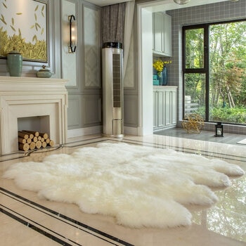 Bowron Longwool 100% Sheepskin Octo Rug in 5 Colours