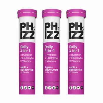Phizz, Apple & Black Currant Electrolytes, 3 X 20 Tablets