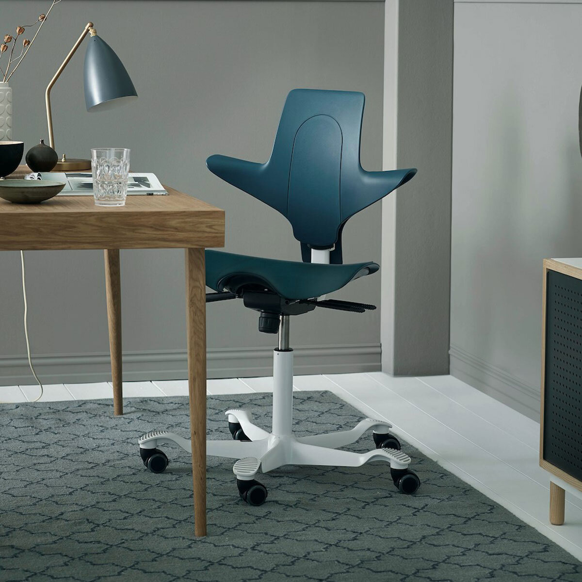 H G Capisco Puls 8020 Office Chair Blue Costco UK
