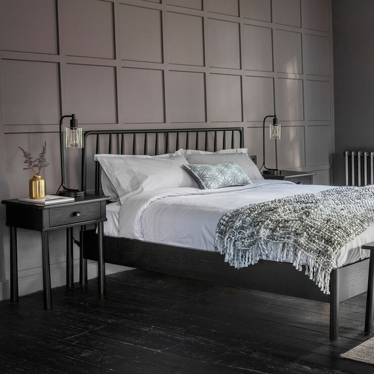Gallery Wycombe Black Oak Nightstand