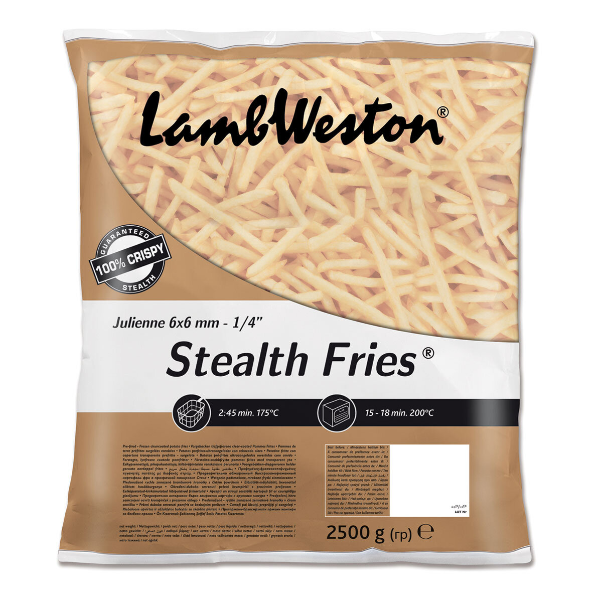 2500g Bag of Lamb Weston Stealth Fries