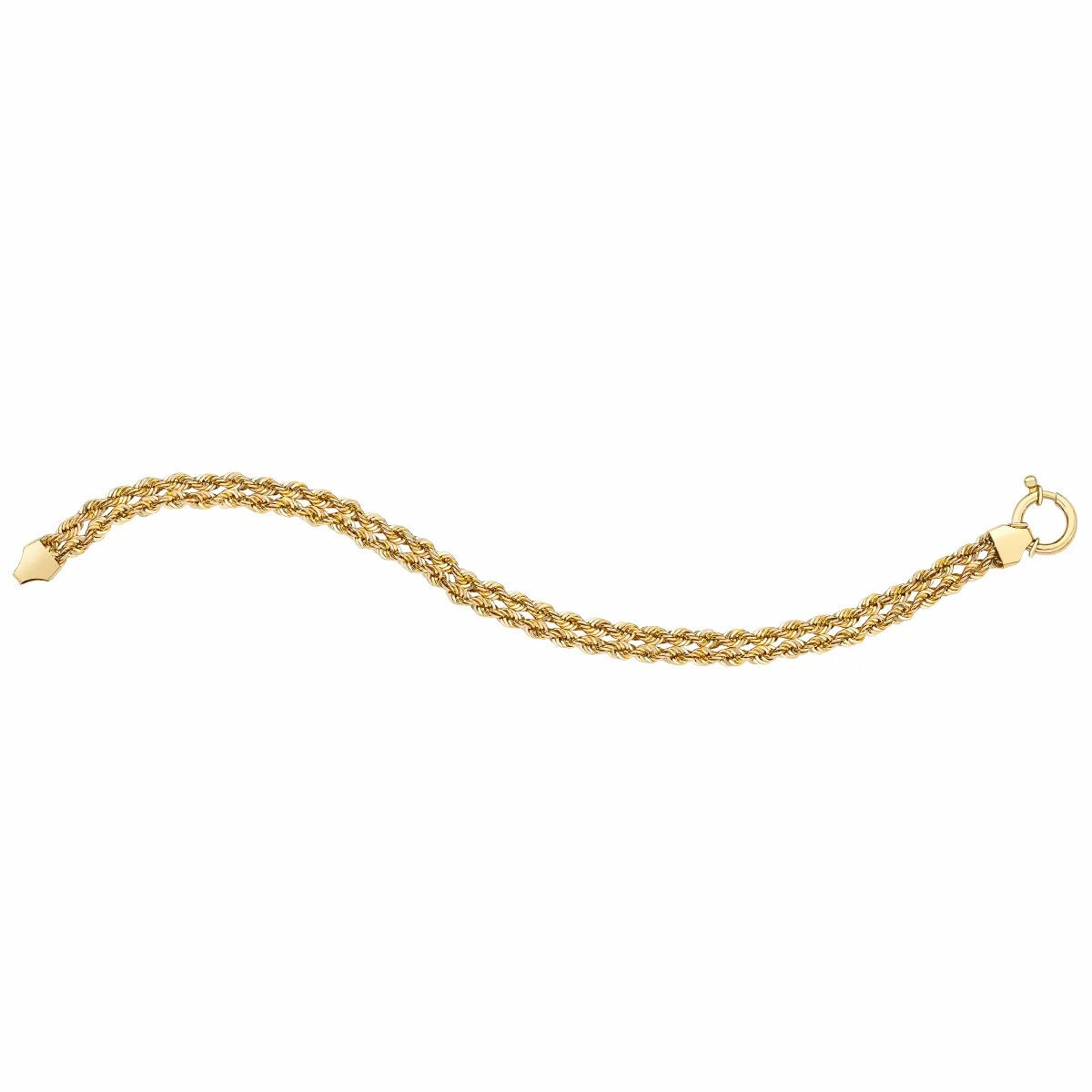 14ct Yellow Gold Double Rope Bracelet