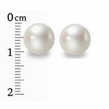 10.5-11mm Cultured Freshwater White Pearl Earrings, 14ct Yellow Gold 10.5-11mm Cultured Freshwater White Pearl Earrings, 14ct Yellow Gold