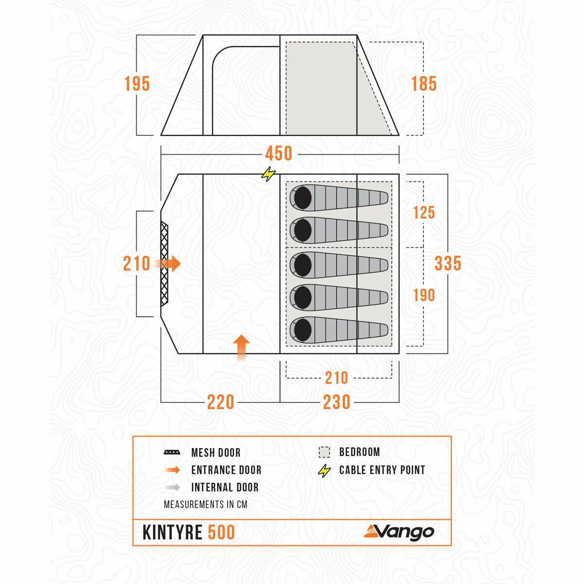 Image of the floorplan of the tent Image of the floorplan of the tent