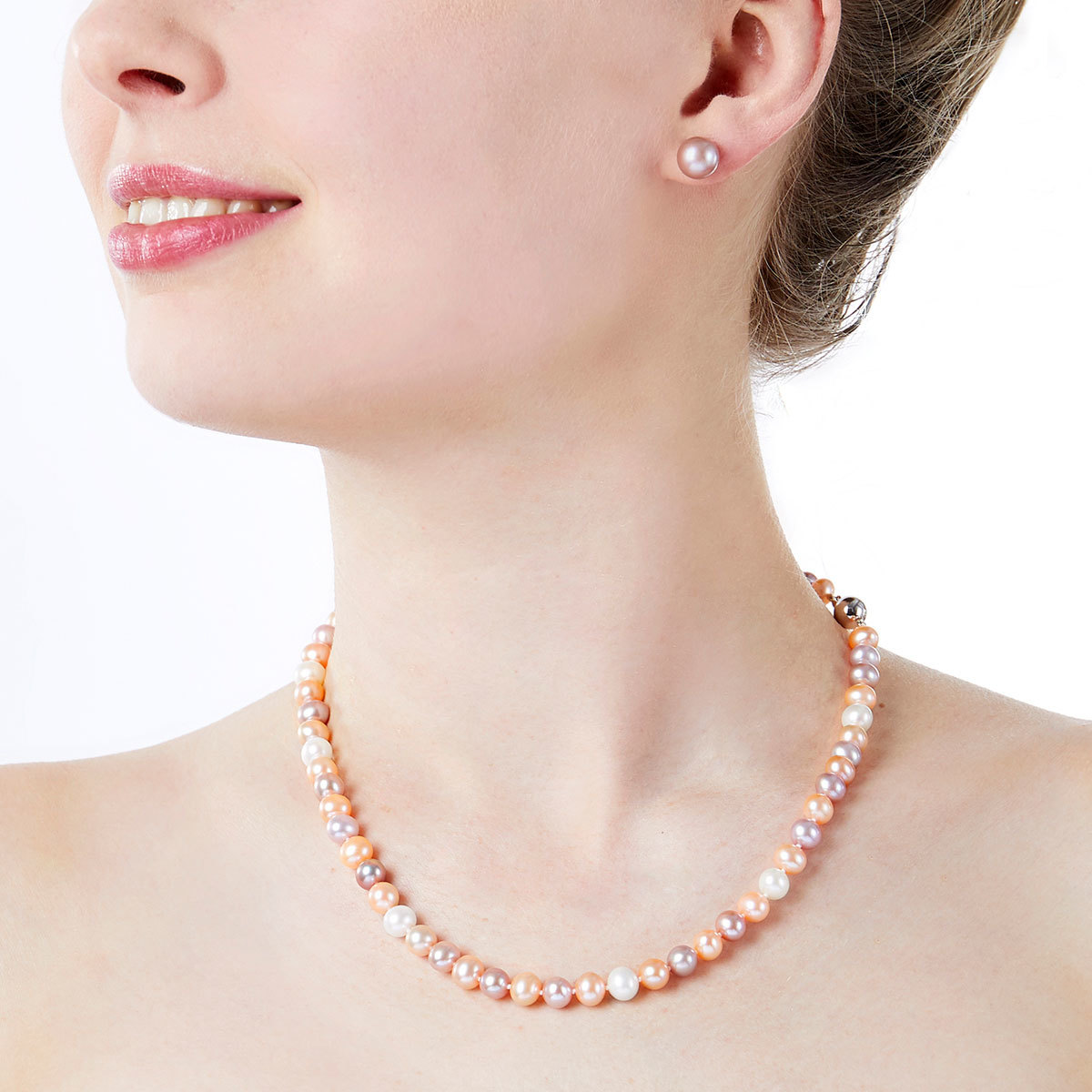 6 6.5mm Cultured Freshwater Multi Colour Pearl Necklace