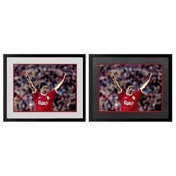 Robbie Fowler Signed Framed Liverpool 16x12 Image in 2 Options: White or Black Mount