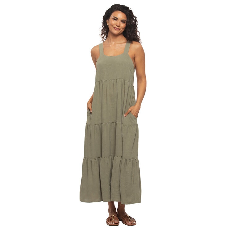 Jezebel Ladies Tiered Dress in Green Jezebel Ladies Tiered Dress in Green