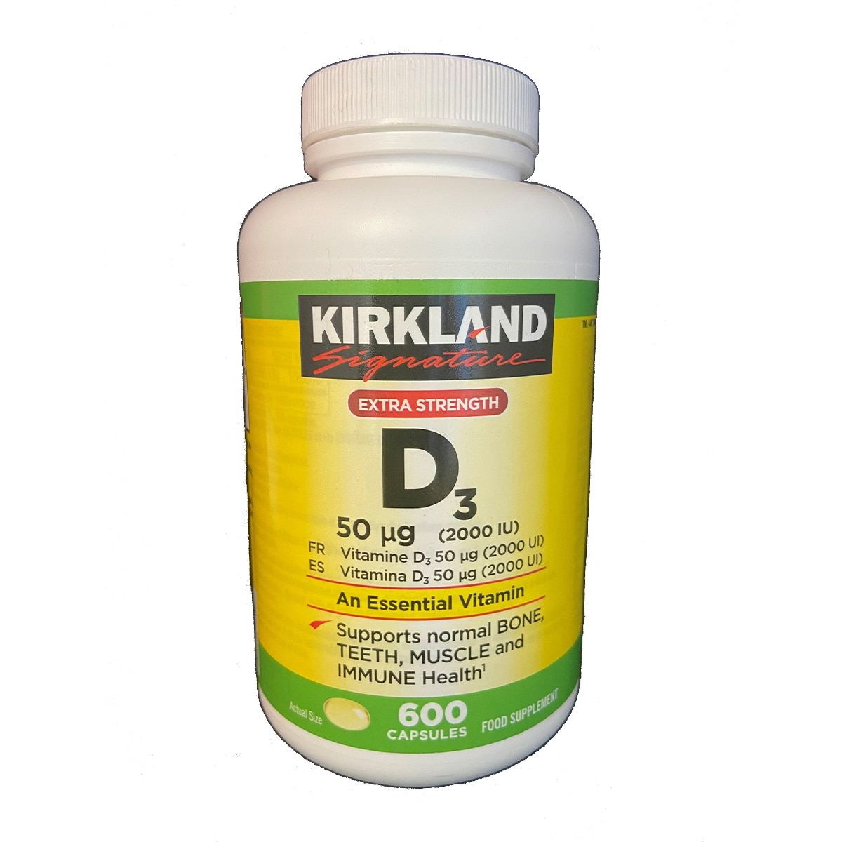 Kirkland Signature Vitamin D3 2000IU, 600ct Costco UK