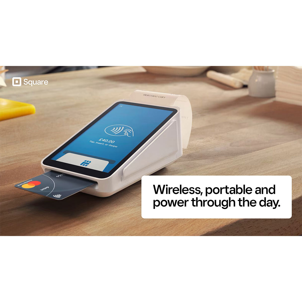 Square All-In-One Payment Terminal & 20 x Receipt Rolls Bundle